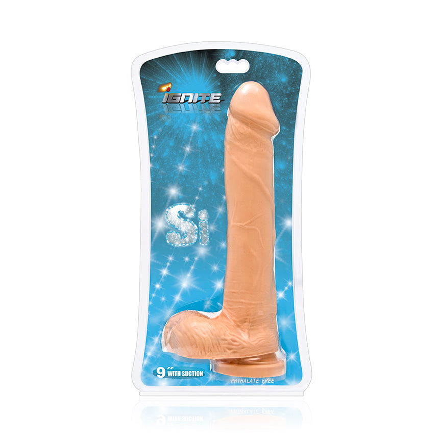 Ignite Cock W/bolas 9in Carne W/ventosa