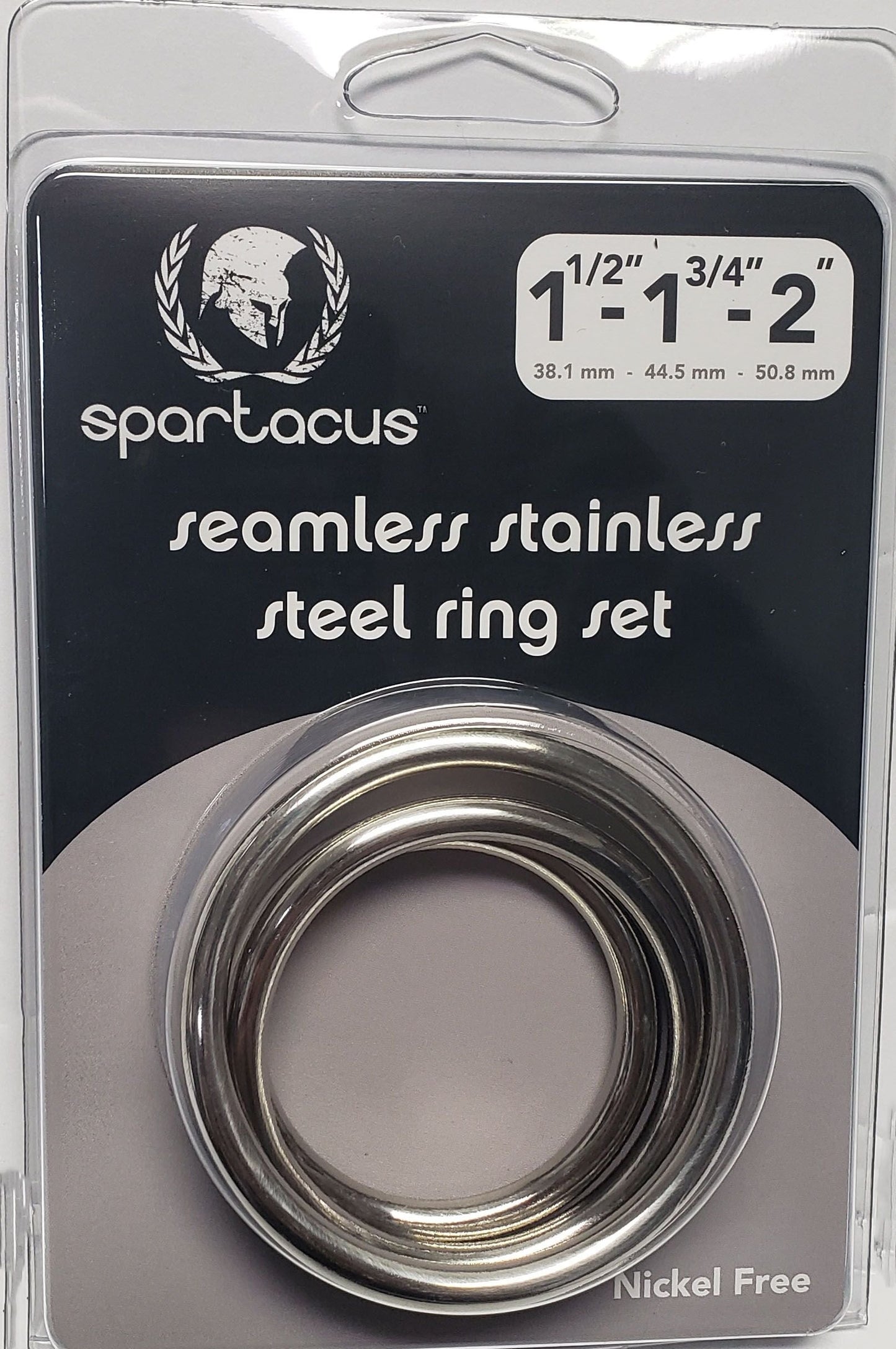 Polished Steel Circle of Pleasure Set - 1.5, 1.75, 2 inches