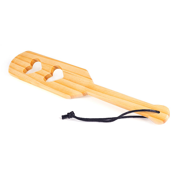 Heartfelt Carved Wooden Paddle - 36cm