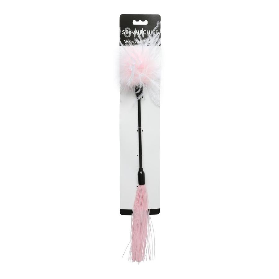 Eclipse Whipper Tease Tickler in Pink & White
