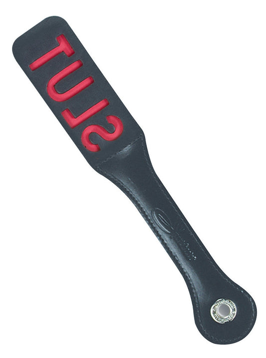 Slutty Impression Leather Paddle - 12in