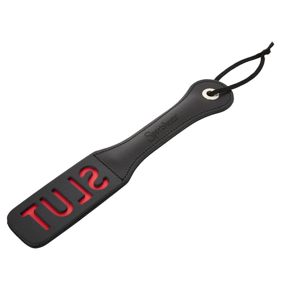 Slutty Impression Leather Paddle - 12in