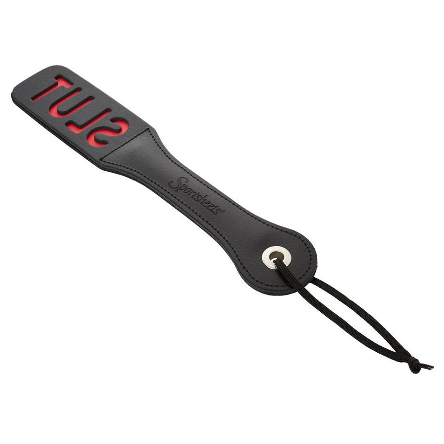 Slutty Impression Leather Paddle - 12in
