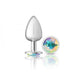 Gleaming Aura Large Silver Round Plug