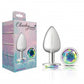 Gleaming Aura Large Silver Round Plug