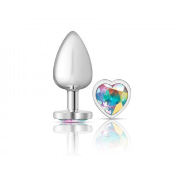 Crimson Ribbed Heart Diamond Plug