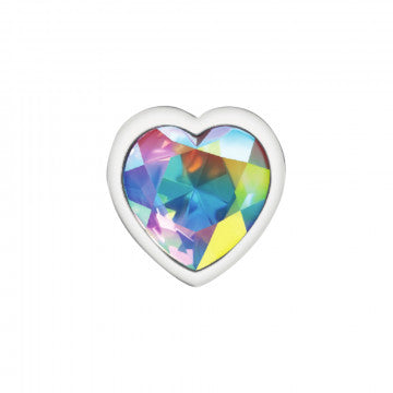 Crimson Ribbed Heart Diamond Plug
