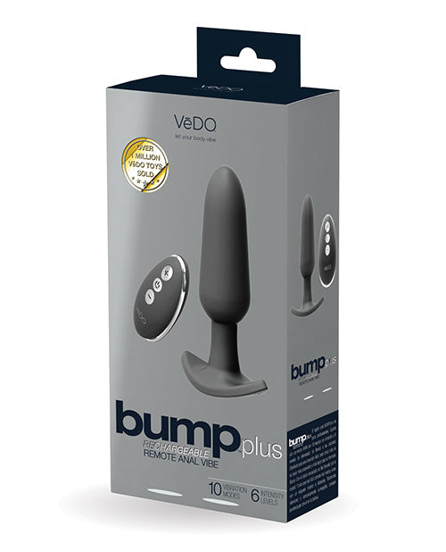 Vedo Bump Plus Vibrador anal con control remoto recargable Solo negro