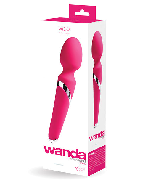 Vedo Wanda Varita Vibradora Recargable Foxy Rosa