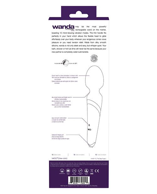 Vedo Wanda Varita Vibradora Recargable Morado Profundo