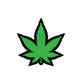 Pin de hoja de brillo verde
