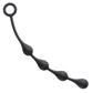 Midnight Black Silicone Teardrop Anal Plug
