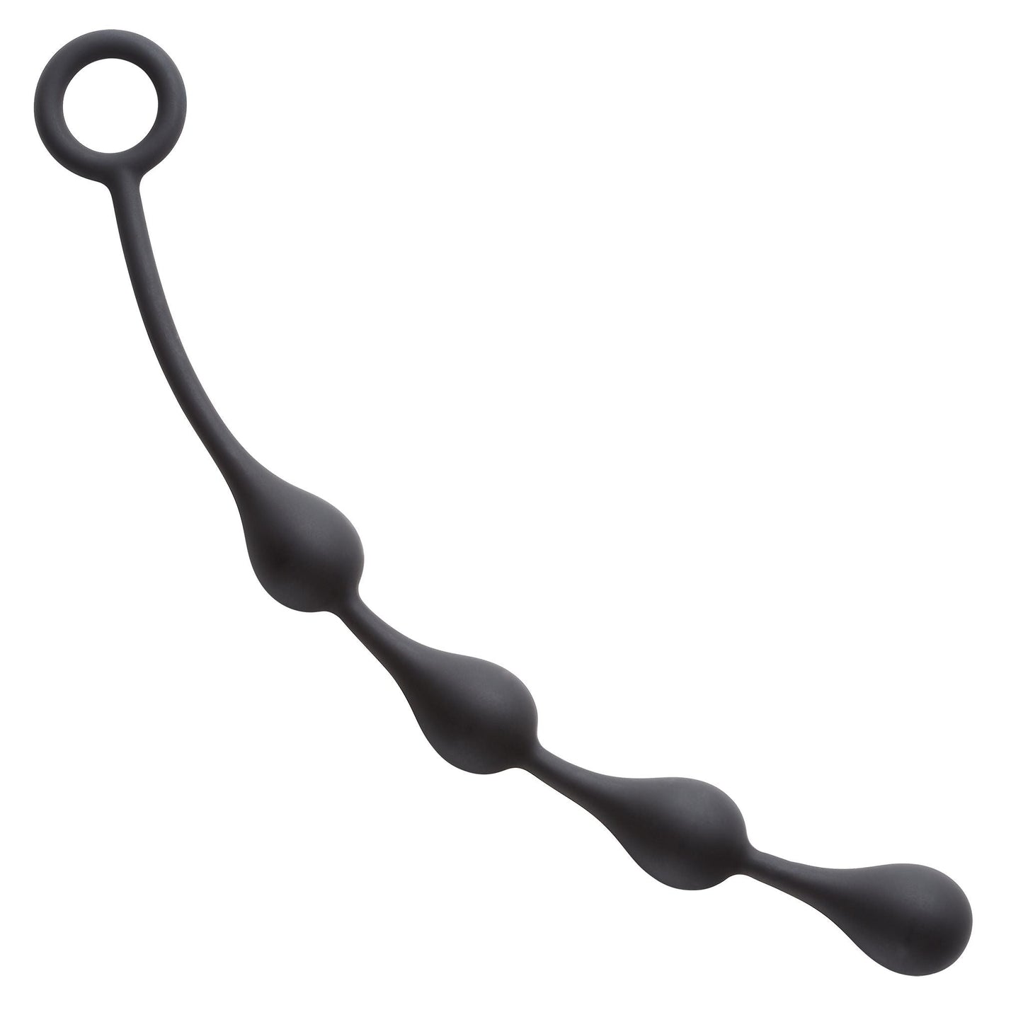 Midnight Black Silicone Teardrop Anal Plug