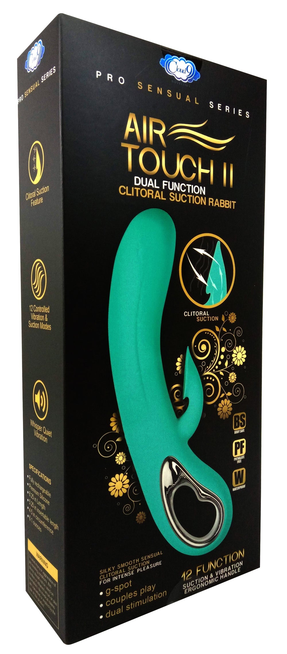 Toque de aire de tentación verde azulado