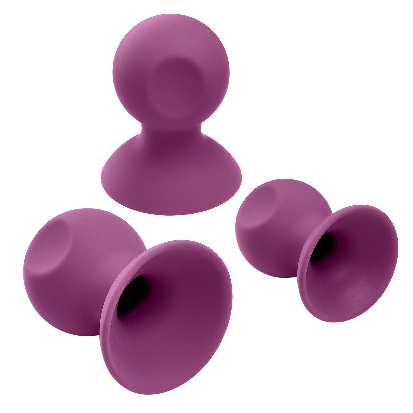 Cloud 9 Health & Wellness Nipple & Clitoral Massager Suction Set Plum