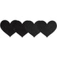 Peekaboo Pasties Clásicos Corazones Negros