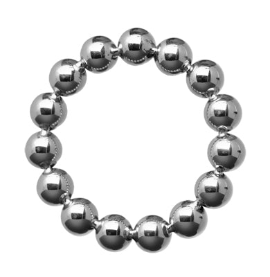 Anillo para el pene con cuentas de acero inoxidable Master Series de 1,75 pulgadas