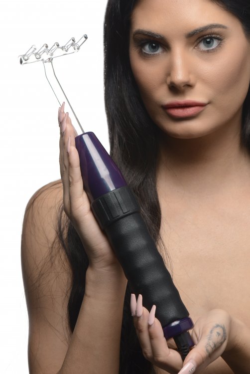 Conjunto de varita violeta relámpago divino