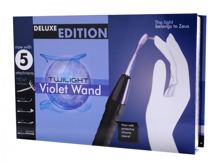 Conjunto de varita violeta relámpago divino
