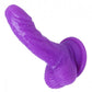 (bulk) Silicone Curvy 4 Suction Cup Dildo Purple "