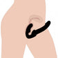 Strap U Revolver Strapless Strap On Dildo Black