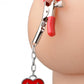 Pinzas para pezones con candado y corazón encantado Master Series