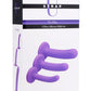 Strap U Tri Play Juego de consolador de silicona de 3 piezas Púrpura
