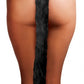 Tailz Extra Long Midnight Mink Tail Metal Anal Plug
