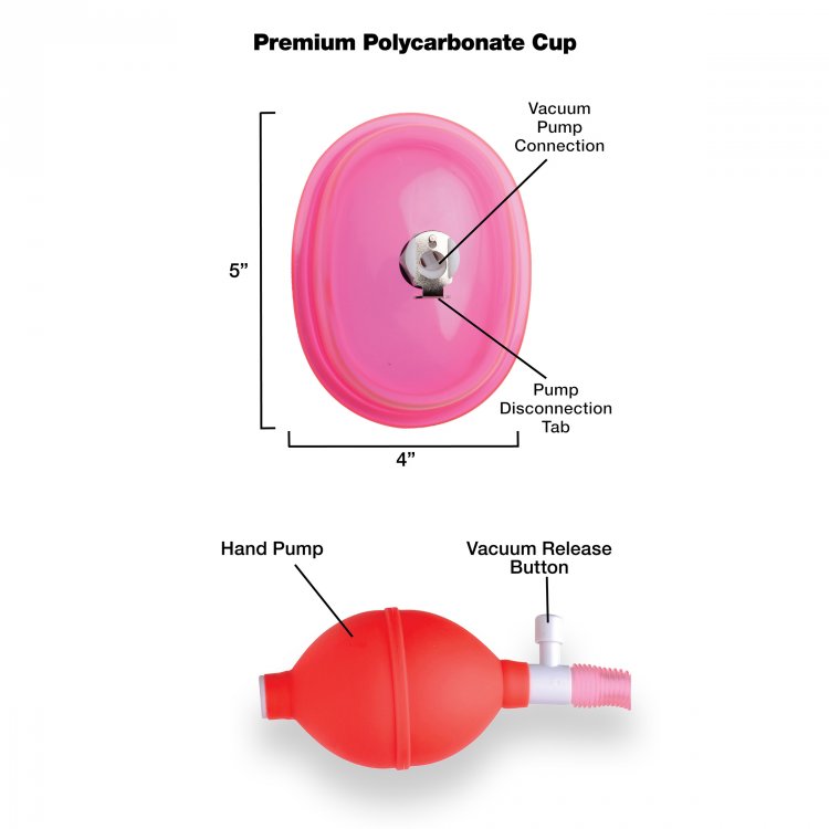 Bomba vaginal Size Matters con copa grande de 5 pulgadas