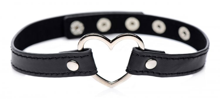 Dark Heart Chrome Heart Choker - Black