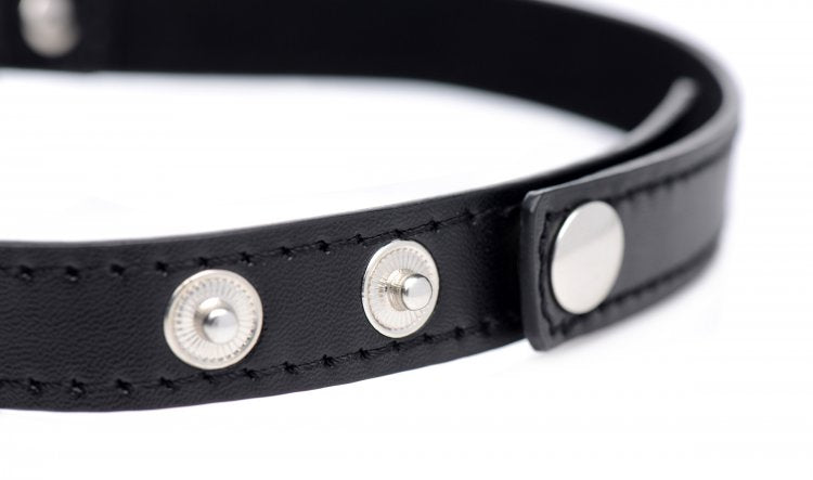 Dark Heart Chrome Heart Choker - Black