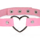Dark Heart Chrome Heart Choker - Pink