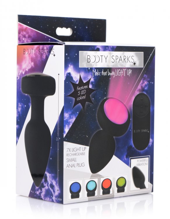 Small LED Vibrating Silicone Plug by Booty Sparks
