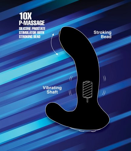 Estimulador de próstata con cuentas móviles Alpha-pro 10x P-massage