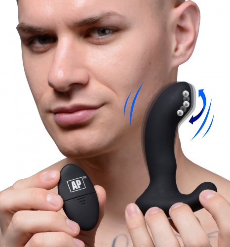 Estimulador de próstata con cuentas móviles Alpha-pro 10x P-massage