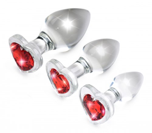 Passionate Hearts Glass Anal Ensemble