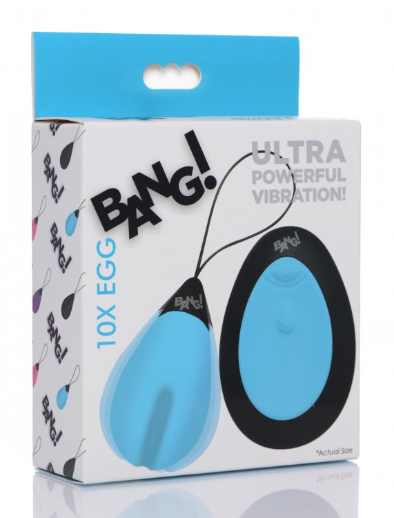 Azure 10x Huevo Vibrador Silicona C/ Mando Azul