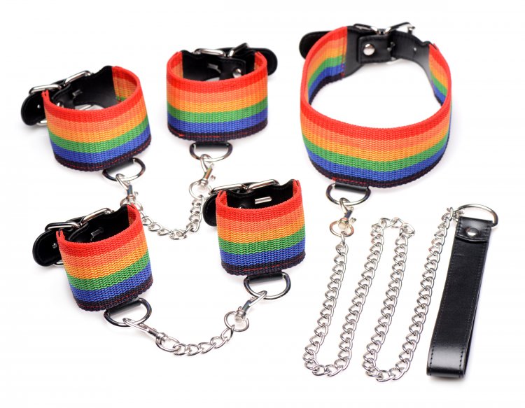 Master Series Kinky Pride Juego de bondage arcoíris