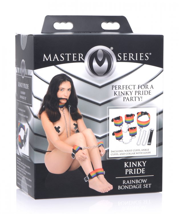 Master Series Kinky Pride Juego de bondage arcoíris