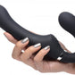 Strap U Mighty Rider 10x Vibrating Strapless Strap-on Black