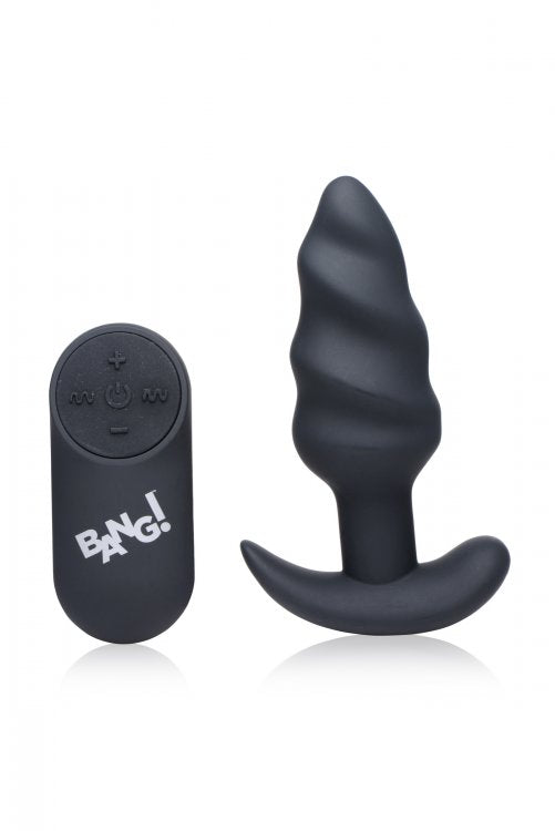 Remote-Controlled 21x Swirl Silicone Butt Plug