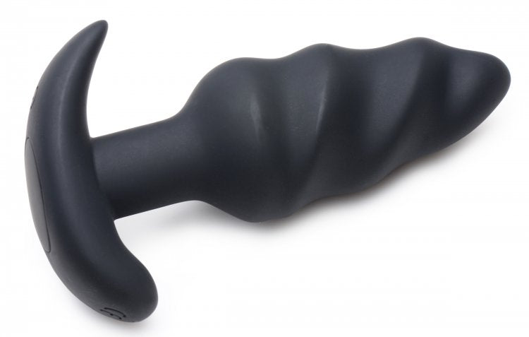 Remote-Controlled 21x Swirl Silicone Butt Plug