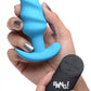 Bang! 21x Vibrating Silicone Swirl Butt Plug W/ Remote Blue