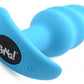 Bang! 21x Vibrating Silicone Swirl Butt Plug W/ Remote Blue