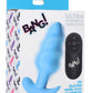 Bang! 21x Vibrating Silicone Swirl Butt Plug W/ Remote Blue