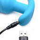 Bang! 21x Vibrating Silicone Swirl Butt Plug W/ Remote Blue