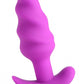 Bang! 21x Vibrating Silicone Swirl Butt Plug W/ Remote Purple