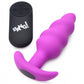 Bang! 21x Vibrating Silicone Swirl Butt Plug W/ Remote Purple
