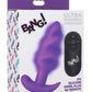 Bang! 21x Vibrating Silicone Swirl Butt Plug W/ Remote Purple