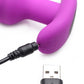 Bang! 21x Vibrating Silicone Swirl Butt Plug W/ Remote Purple